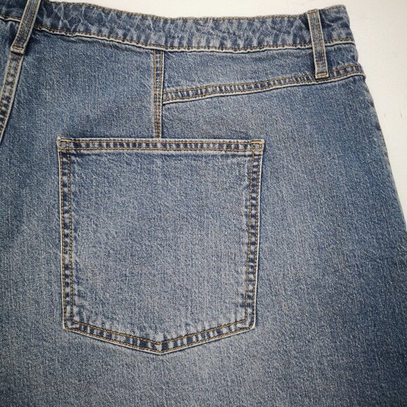 NWT Universal Thread Ladies Size 24W Medium Wash High Rise A-line Jean Shorts - Picture 11 of 16